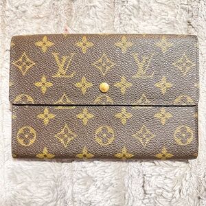 Louis Vuitton Brown and Gold Monogram Clutch